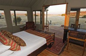 traditional African safari lodge, tented safari camp