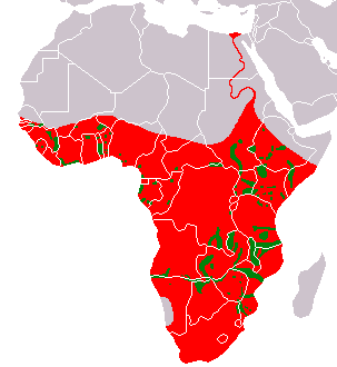 historic african range of the hippo